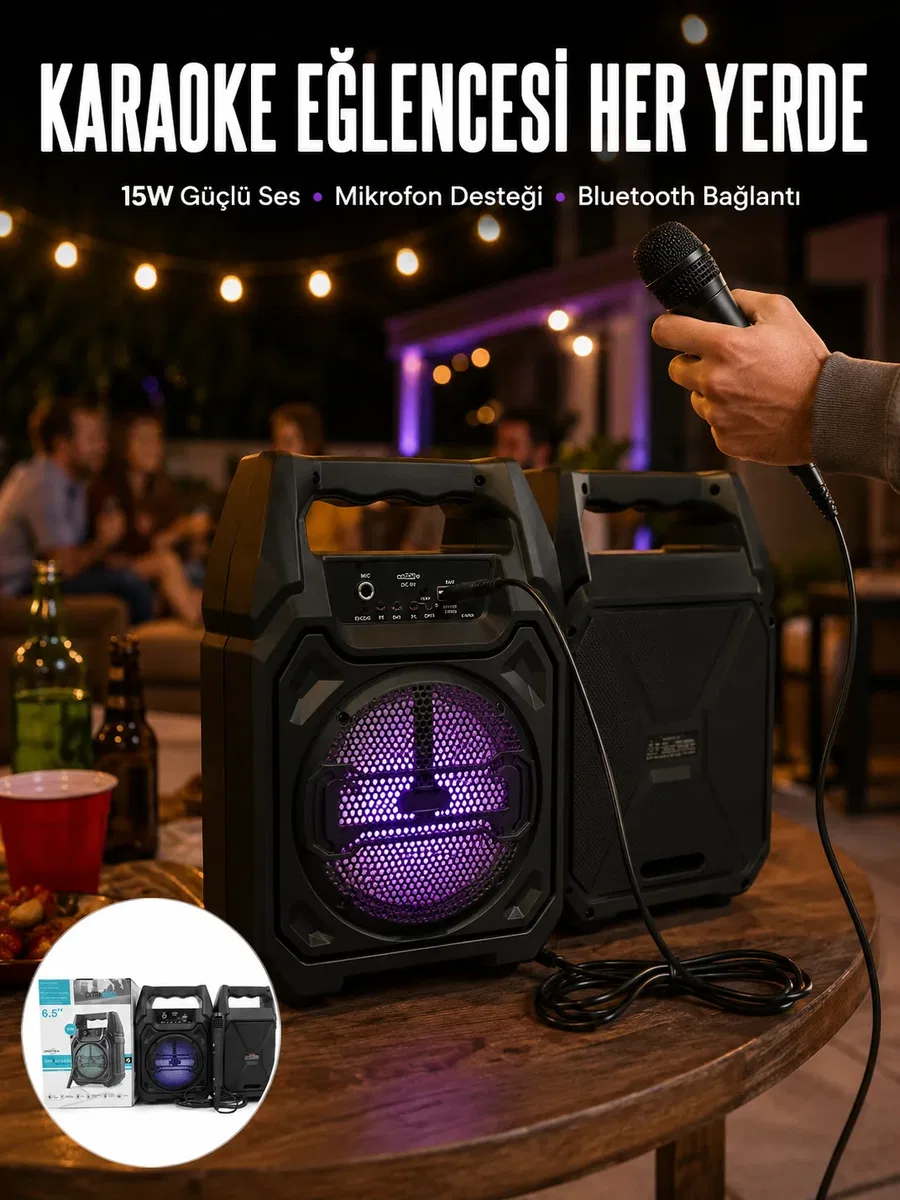 Kablosuz 6. 5 İnç TWS Bluetooth Hoparlör Yeni Nesil