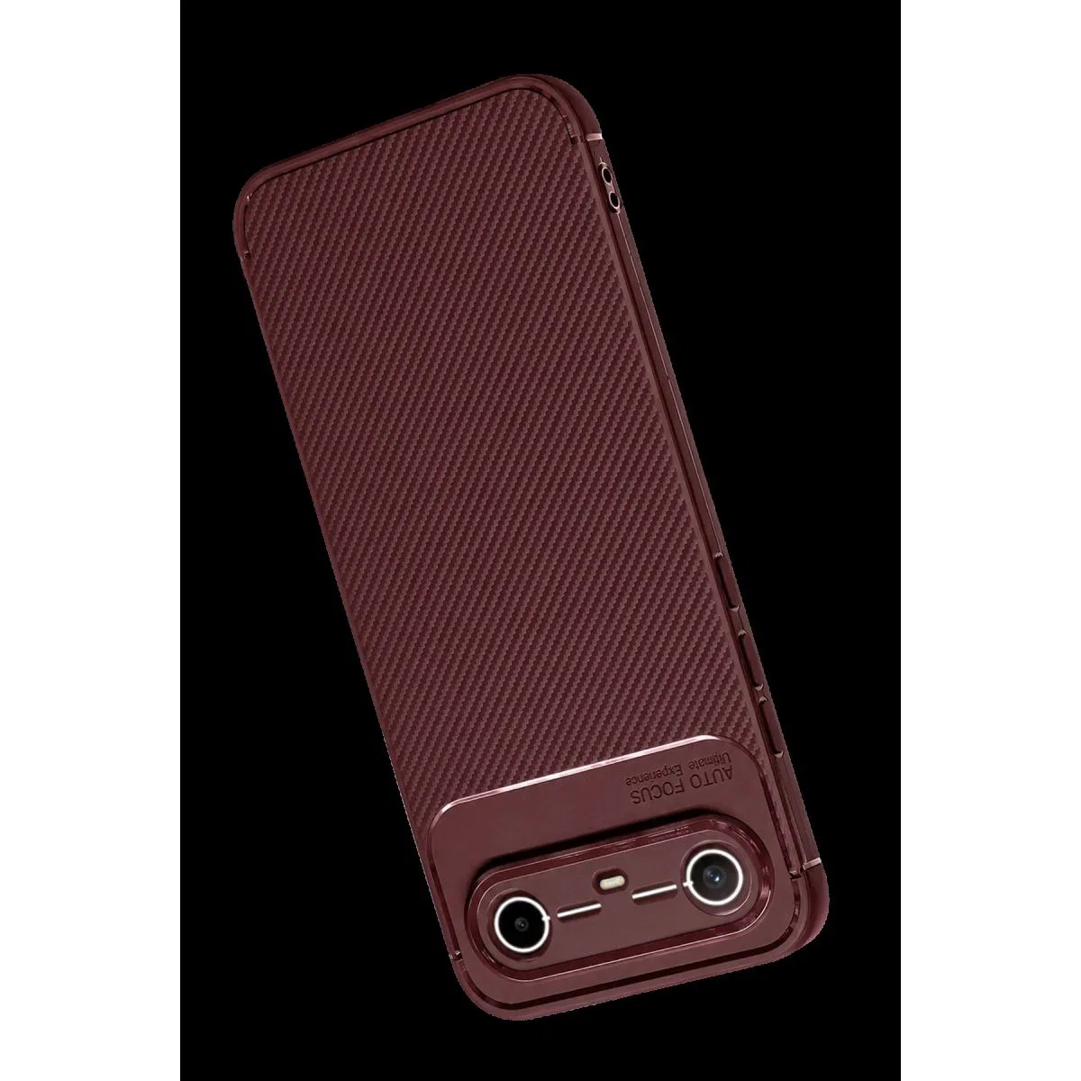 Newface Tecno Spark Slim 5g Auto Focus Karbon Kapak - Bordo görsel 4