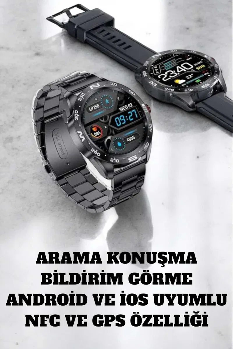 Akıllı Saat Arama Cevaplayan Titreşim Özelliğiyle Bildirim Görebilen görsel 2