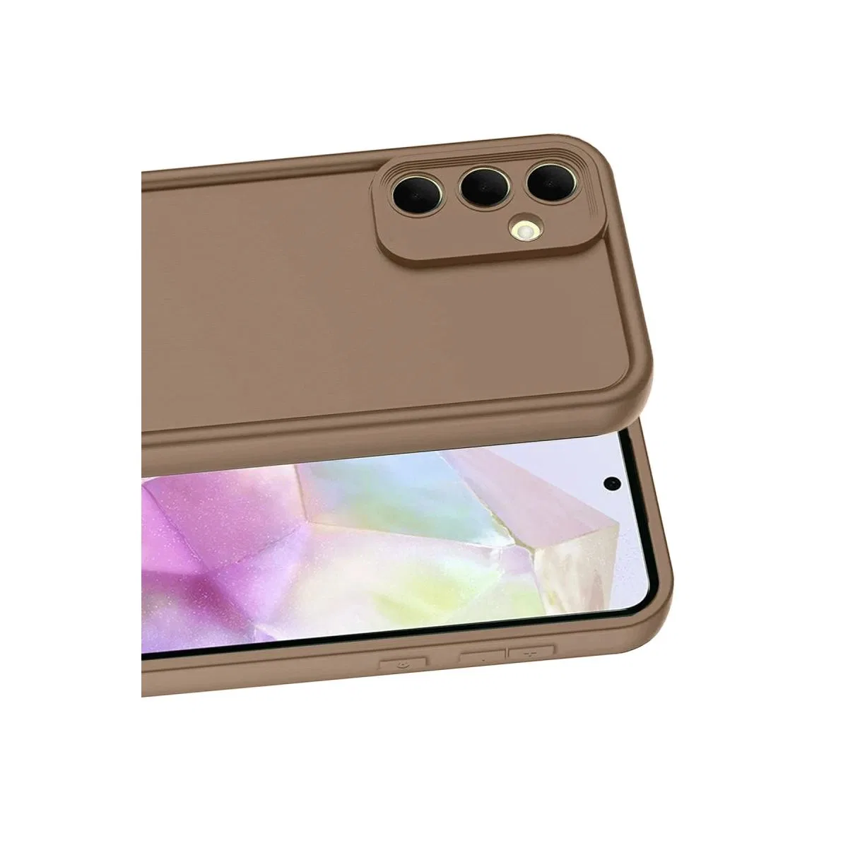 Samsung Galaxy A56 Kılıf Viera Silikon - Kahverengi görsel 2