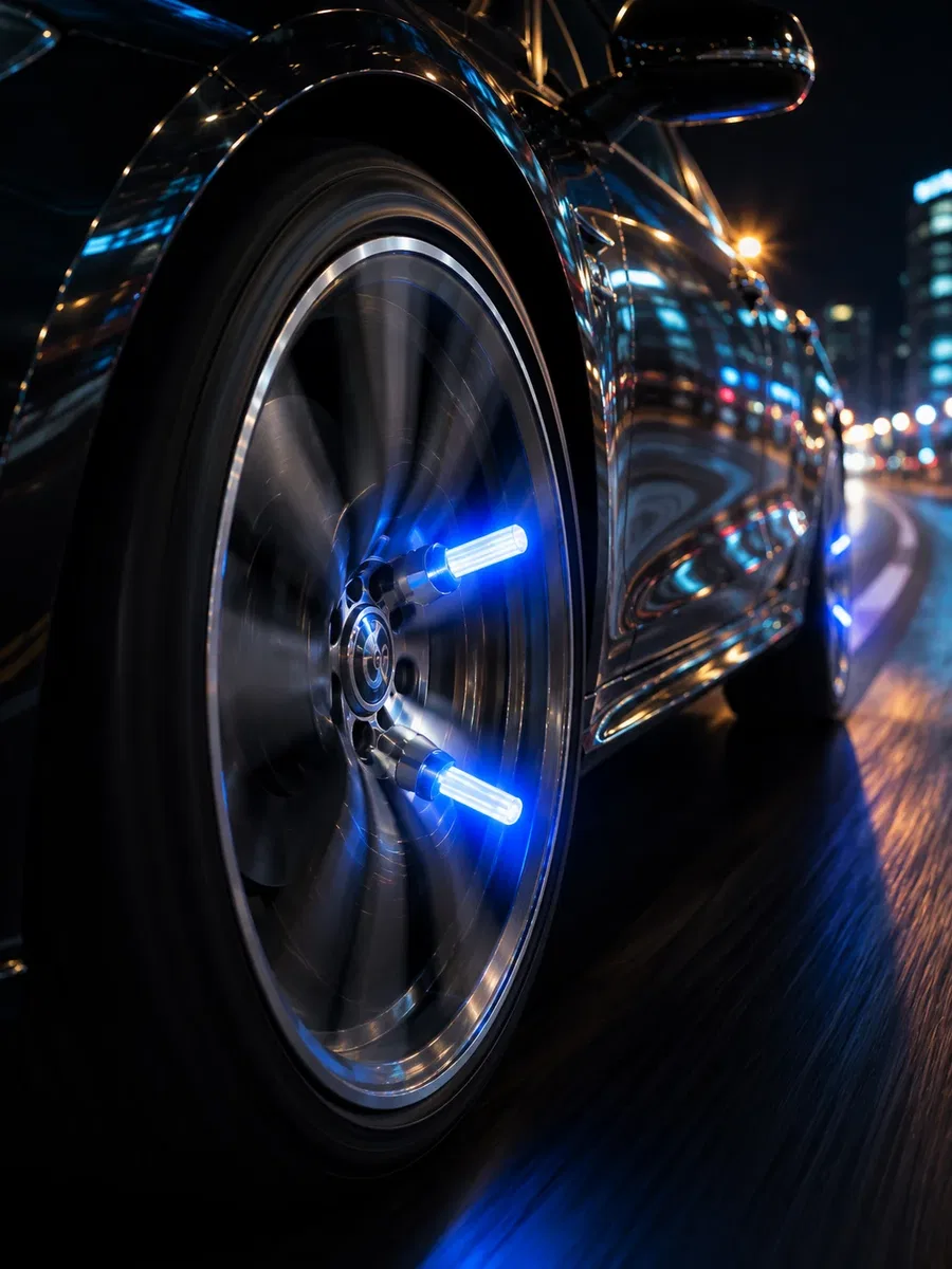 4'lü Araç Sibop LED Işığı Otomatik Açılan Lastik Işığı Seti görsel 3