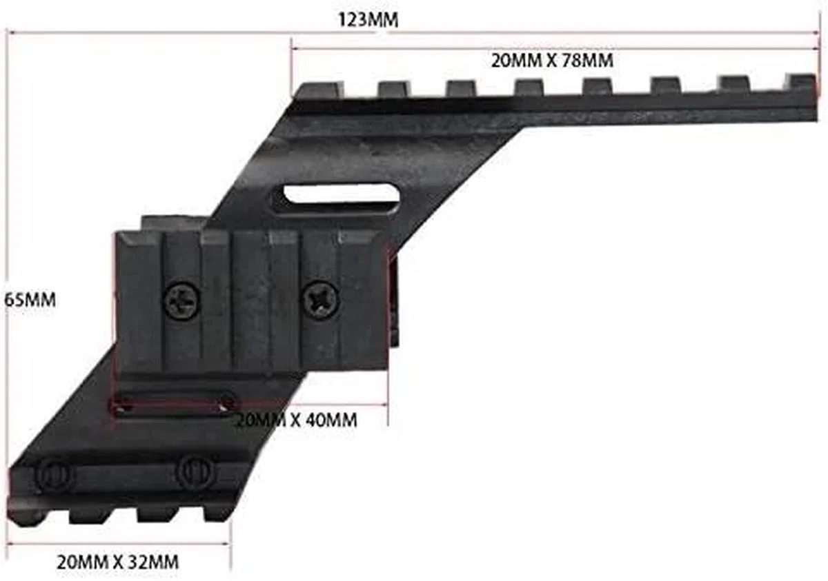 İçin Polimer Naylon Fener, Lazer Üst Ray 22mm görsel 2