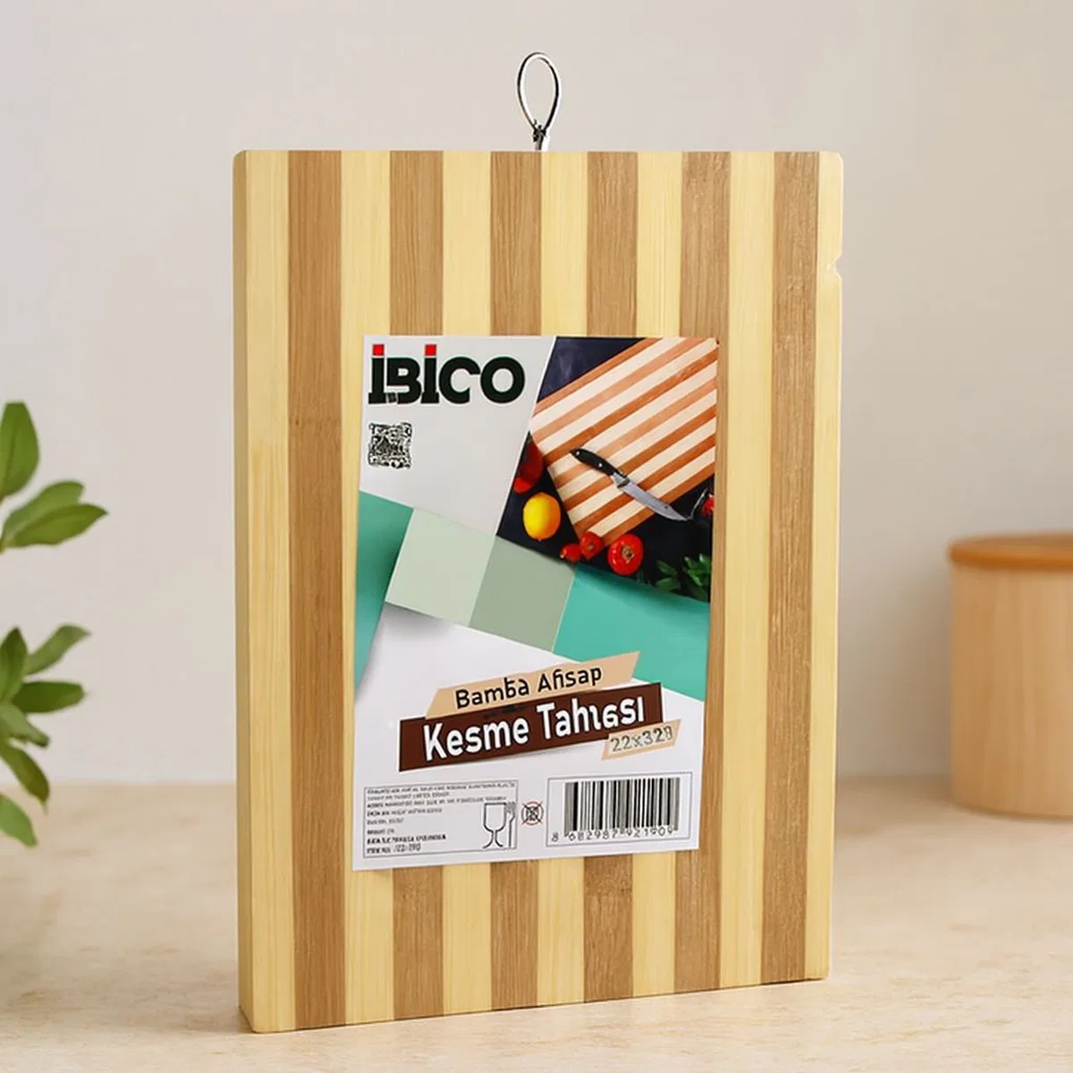 Bambu Kesme Tahtası 22x32x1. 3 cm Metal Kulplu