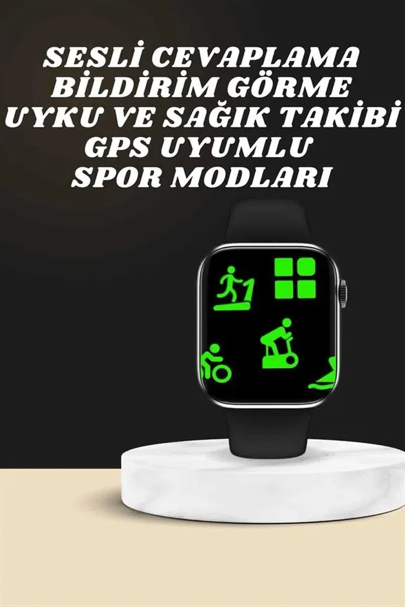 Akıllı Saat Wireless Şarj Yüksek Çözünürlüklü Müzik Dinleme Sesli Cevaplama Yeni Nesil görsel 4
