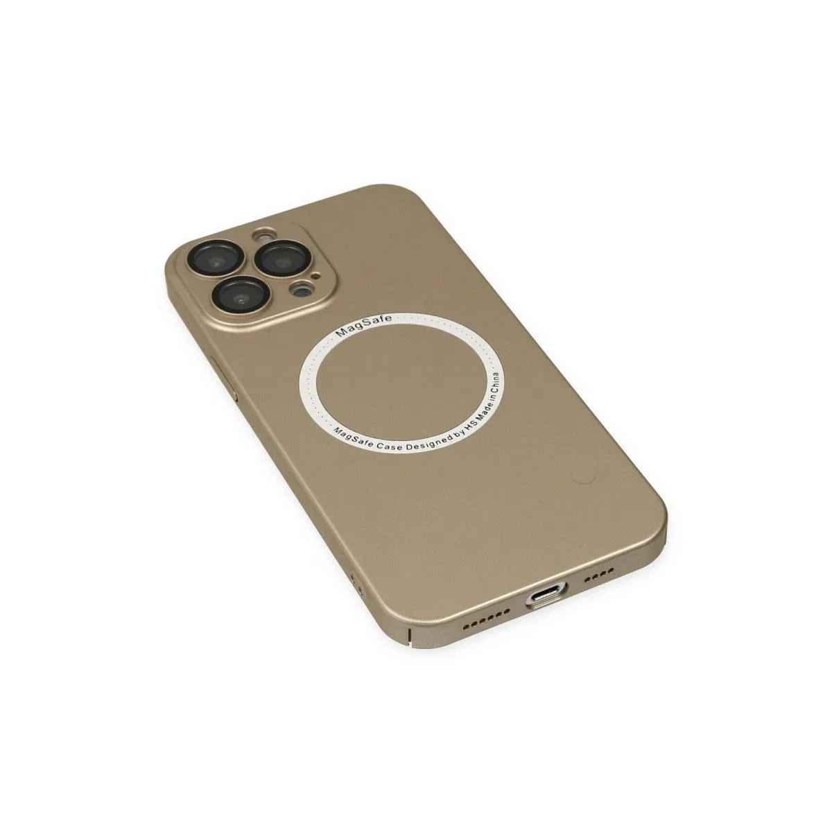 Apple İphone 13 Pro Kılıf Jack Magneticsafe Lens Silikon - Gold görsel 4