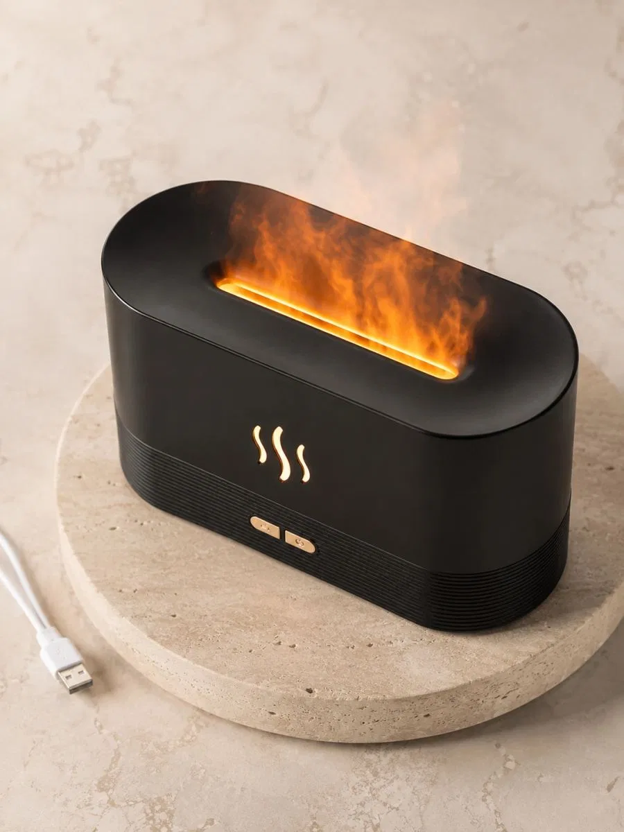 Alev Efektli Aroma Difüzörü Uçucu Yağ Destekli Usb Hava Nemlendirici görsel 4