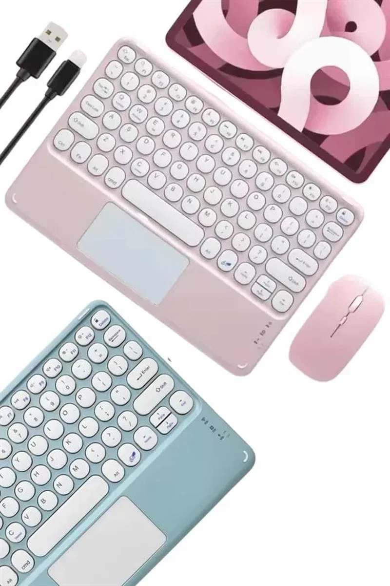 Profesyonel Wifi Q Klavye Bluetooth Klavye Touchpad 10. 8 Inç Yeni Nesil görsel 3