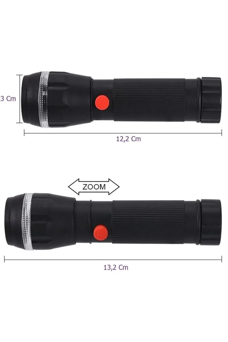 Ps-7083 Plastik Zoomlu Pilli El Feneri görsel 3