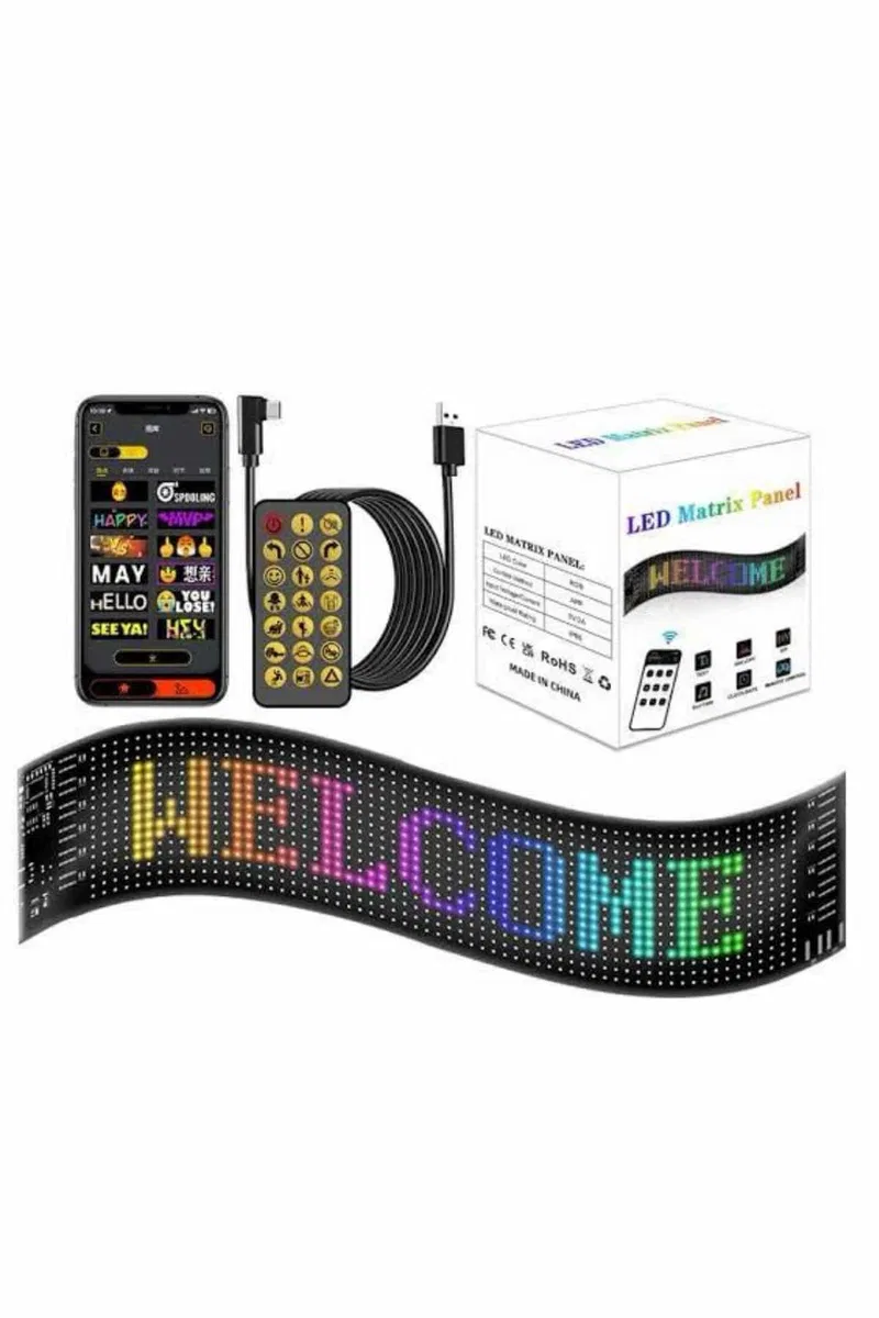 Led Ekran Matrix Panel Dijital Araba Yazısı RGB görsel 2