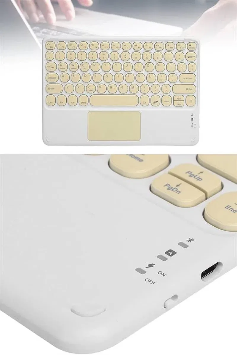 Bluetooth Touchpad Klavye 10. 9 inch Kablosuz Wifi Q Klavye Slim görsel 5