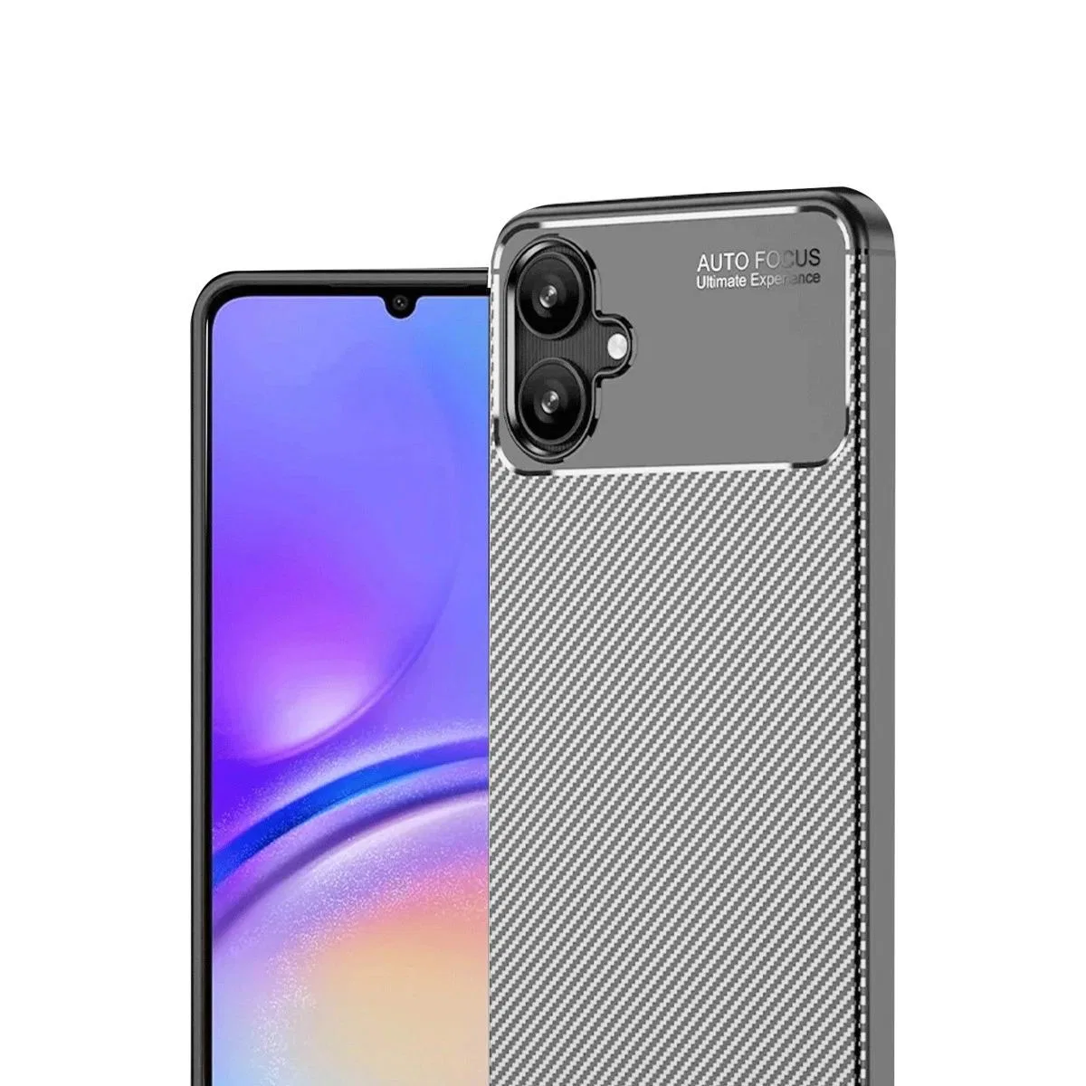 Samsung Galaxy A06 Kılıf Auto Focus Karbon Kapak - Gri görsel 3