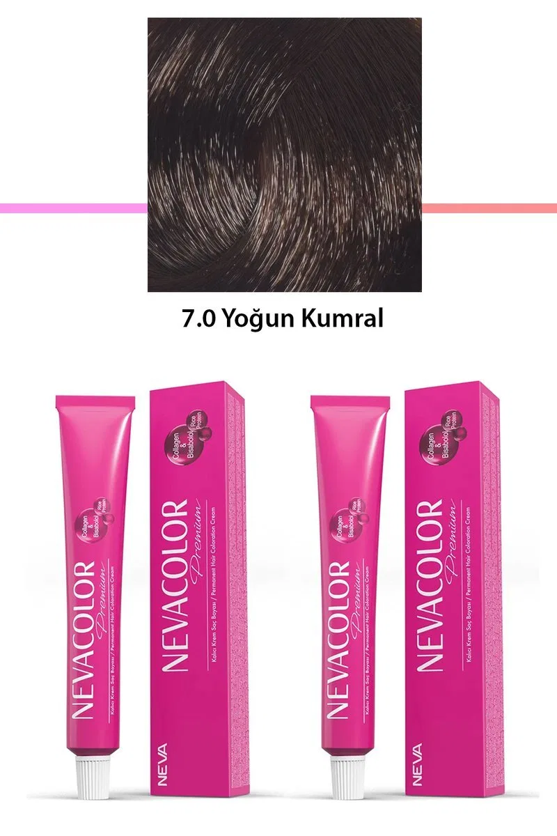2 li Set Premium 7. 0 Yoğun Kumral - Kalıcı Krem Saç Boyası 2 X 50 g Tüp