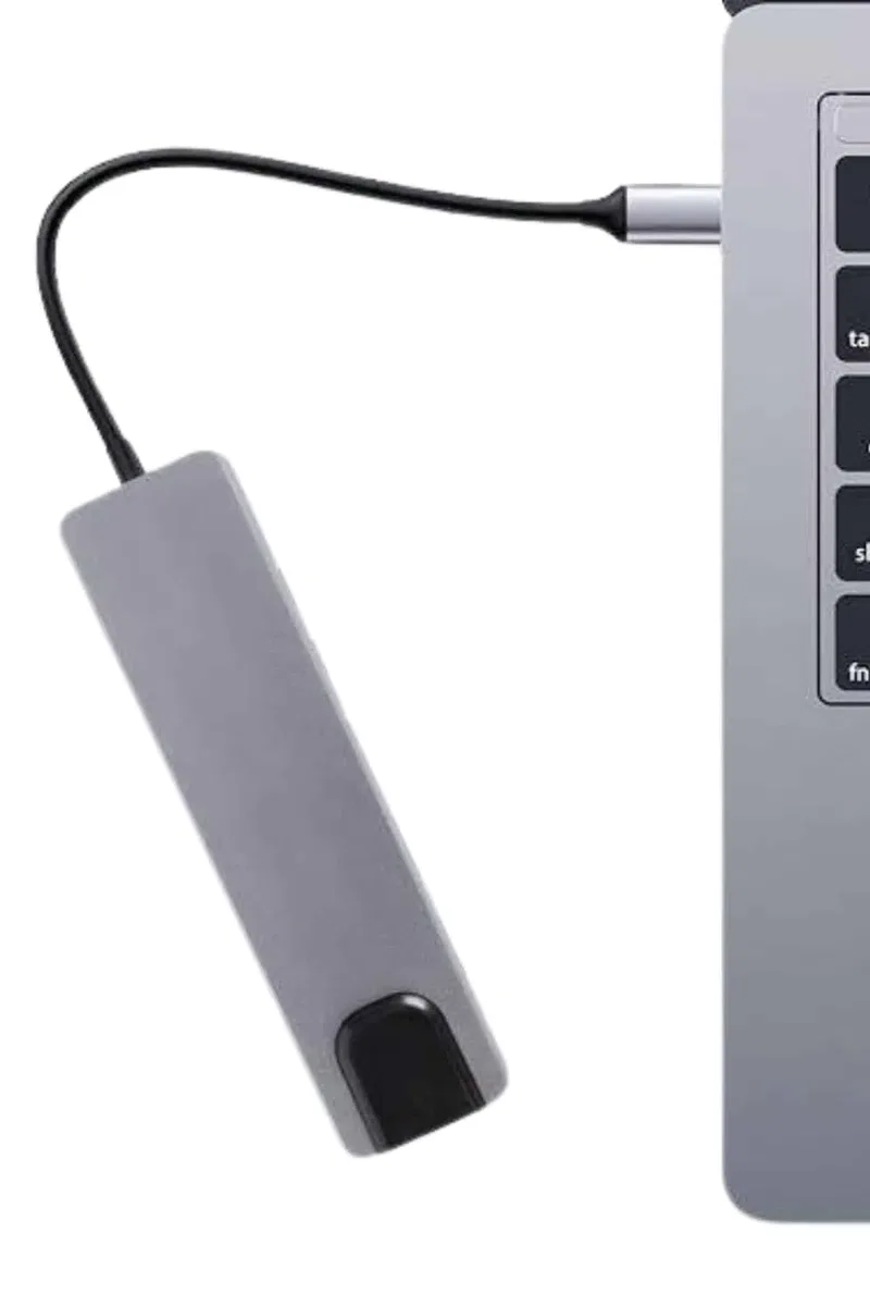 Usb Type-c Hub Dönüştürücü Çevirici Çoklayıcı Macbook Çevirici 8 Portlu görsel 3