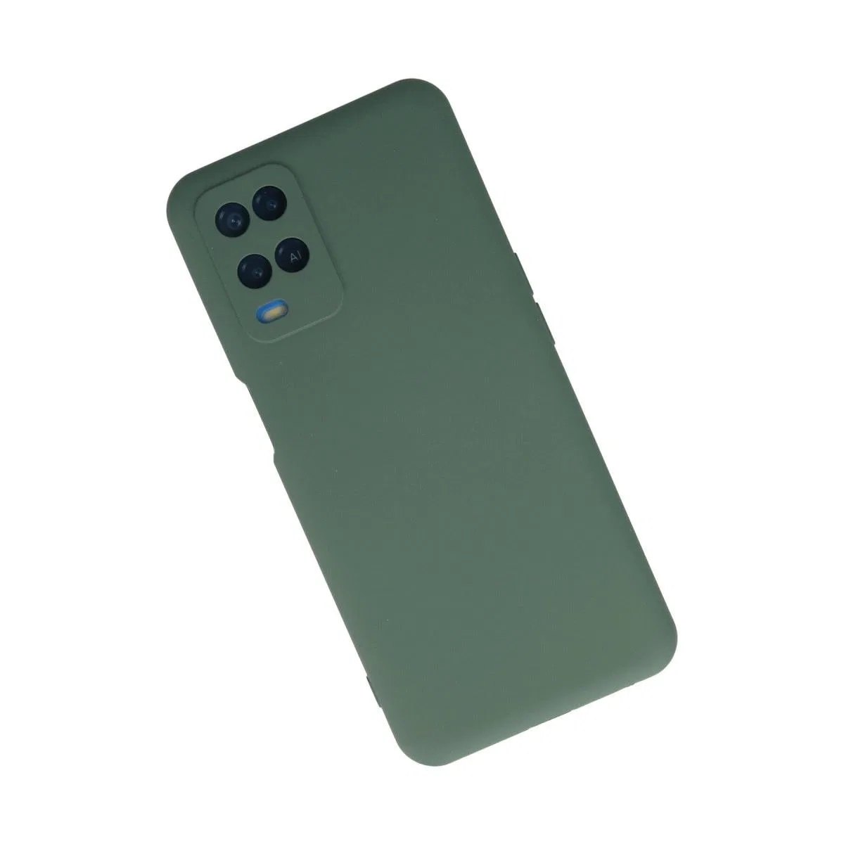 Oppo A54 4g Kılıf Nano İçi Kadife Silikon - Koyu Yeşil görsel 2