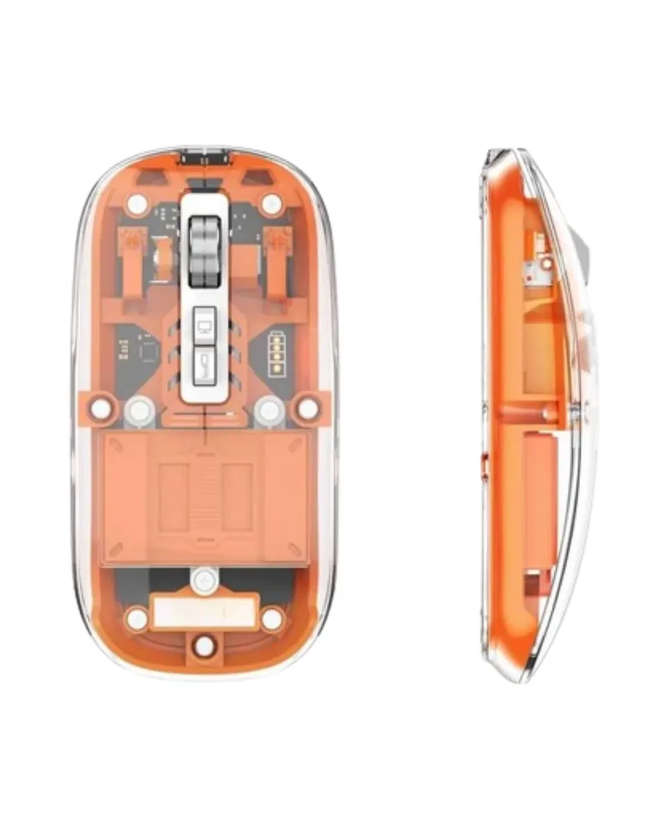 Sessiz Tıklamalı Şeffaf Mouse Bluetooth ve USB Uyumlu görsel 3