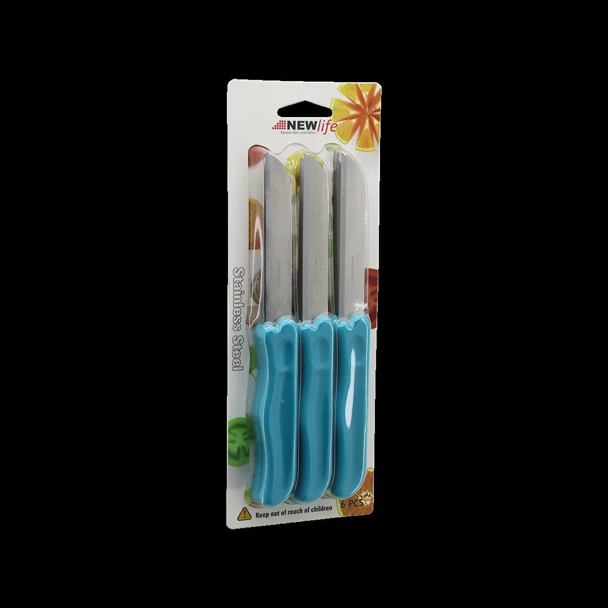 Meyve Bıçağı 6'lı Set - Renkli Plastik Saplı görsel 2