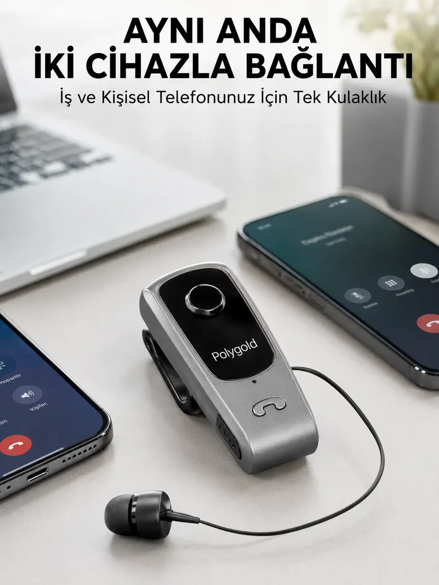 Mikrofonlu ve Ses Kontrollü Kablosuz Kulak İçi Kulaklık