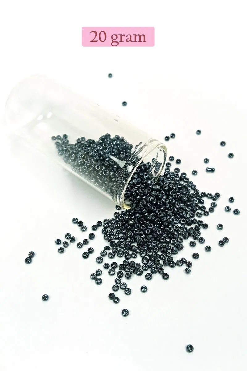 Dökme Cam Kum Boncuk (11/0) 2 mm - 20 Gram - Koyu Yeşil - BNC019