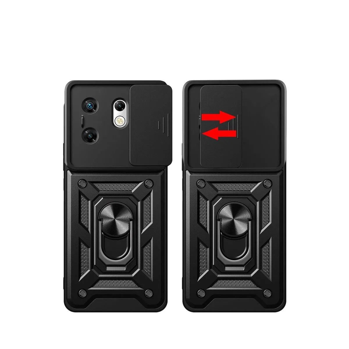 İnfinix Zero 30 4g Kılıf Pars Lens Yüzüklü Silikon - Siyah görsel 3