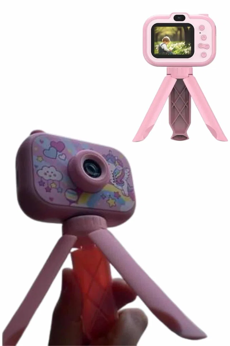 Ayaklı Çocuk Kamerası Tripodlu Mini 1080p Hd Çocuk Kamera görsel 2