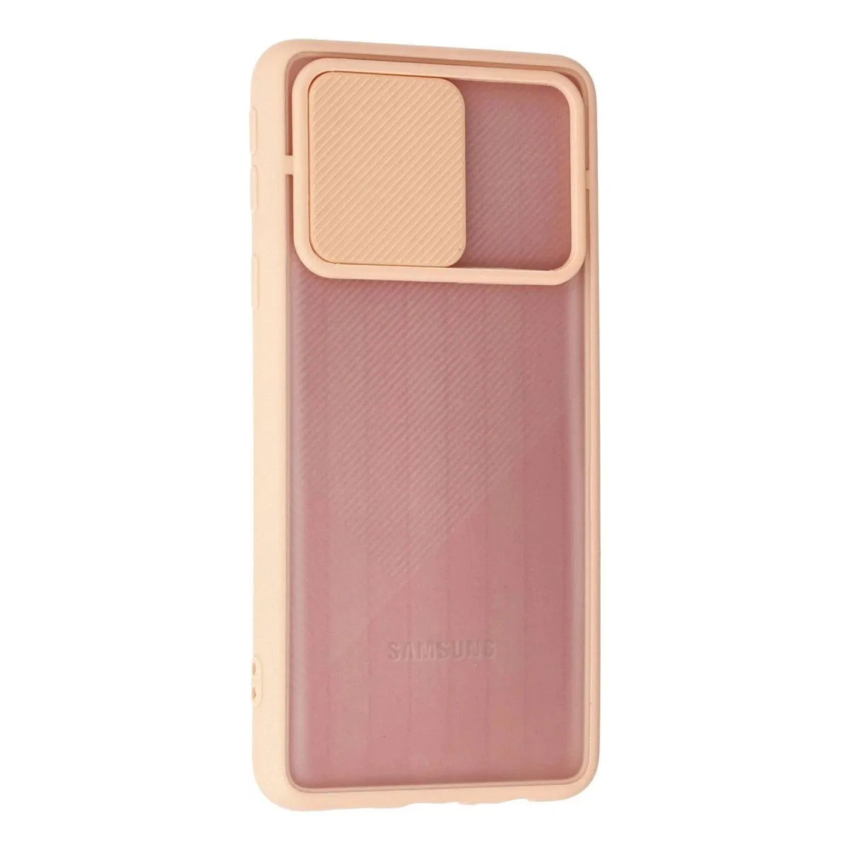 Samsung Galaxy A01 Core Kılıf Palm Buzlu Kamera Sürgülü Silikon - Pembe görsel 3