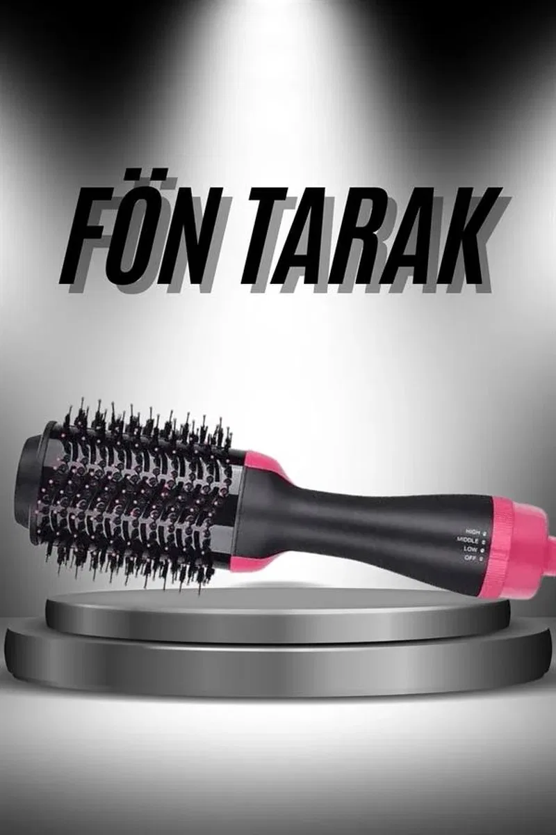 Saç Şekillendirici Ve Saç Düzleştirici Fön Tarağı Tarak Fırça 1200w Saç Kurutma görsel 2