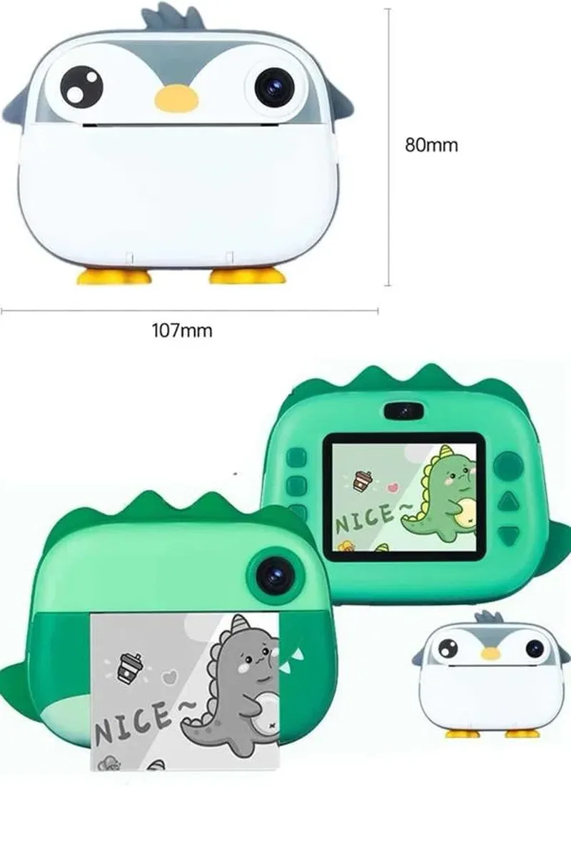 Çocuklar İçin Özel Fotoğraf Makinesi Farklı Desen Seçenekli 3 Adet Rulo görsel 4