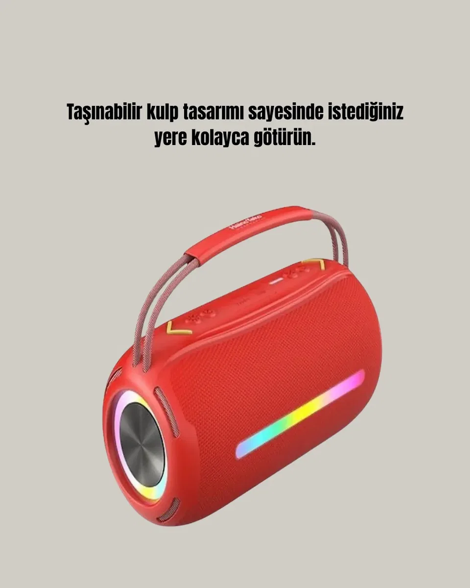 20W Kablosuz Bluetooth Hoparlör RGB Işık Efektli USB/SD/AUX Destekli görsel 4