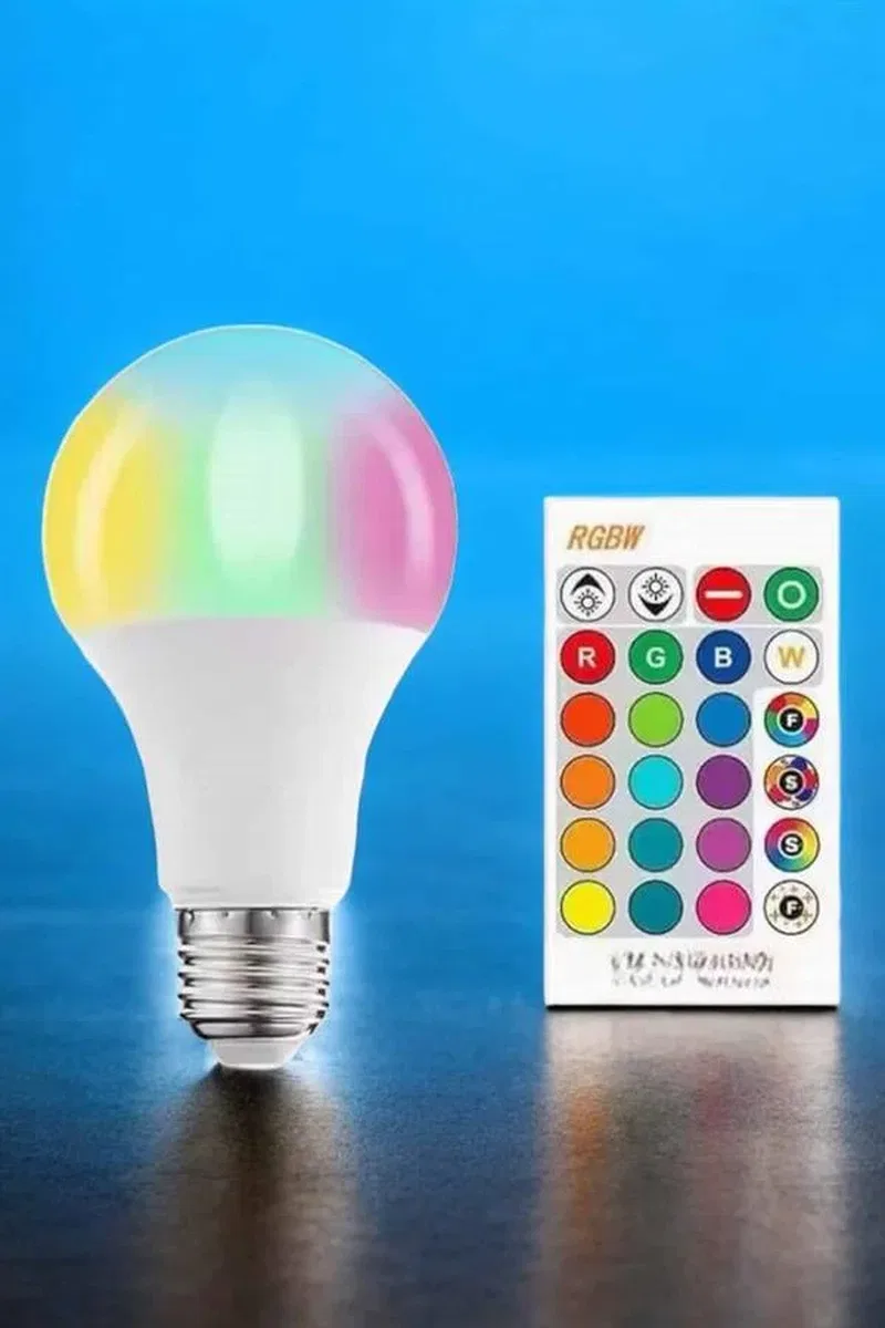 Led Ampul Enerji Dostu RGB Işıklı 100W Led Işık görsel 3