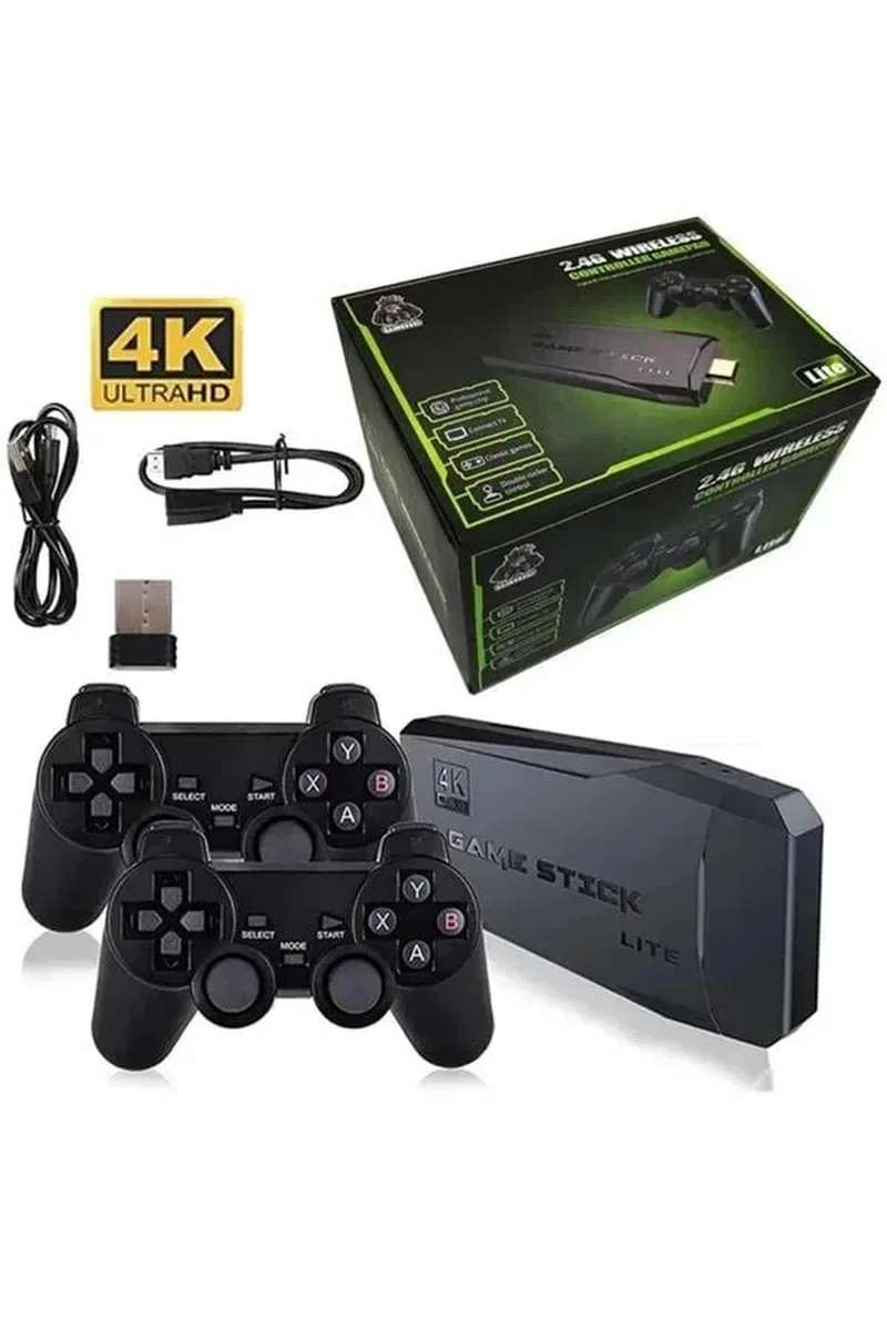Game Stick 20000 Oyun Kablosuz Çift Kol Retro Oyunlar Game Stick Atari 2. 4g 4K