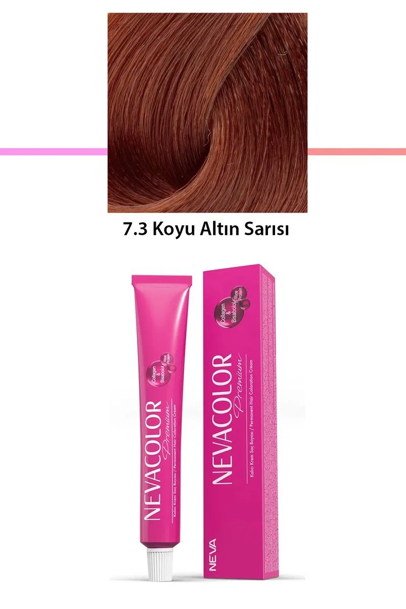 Premium 7. 3 Koyu Altın Sarısı - Kalıcı Krem Saç Boyası 50 g Tüp
