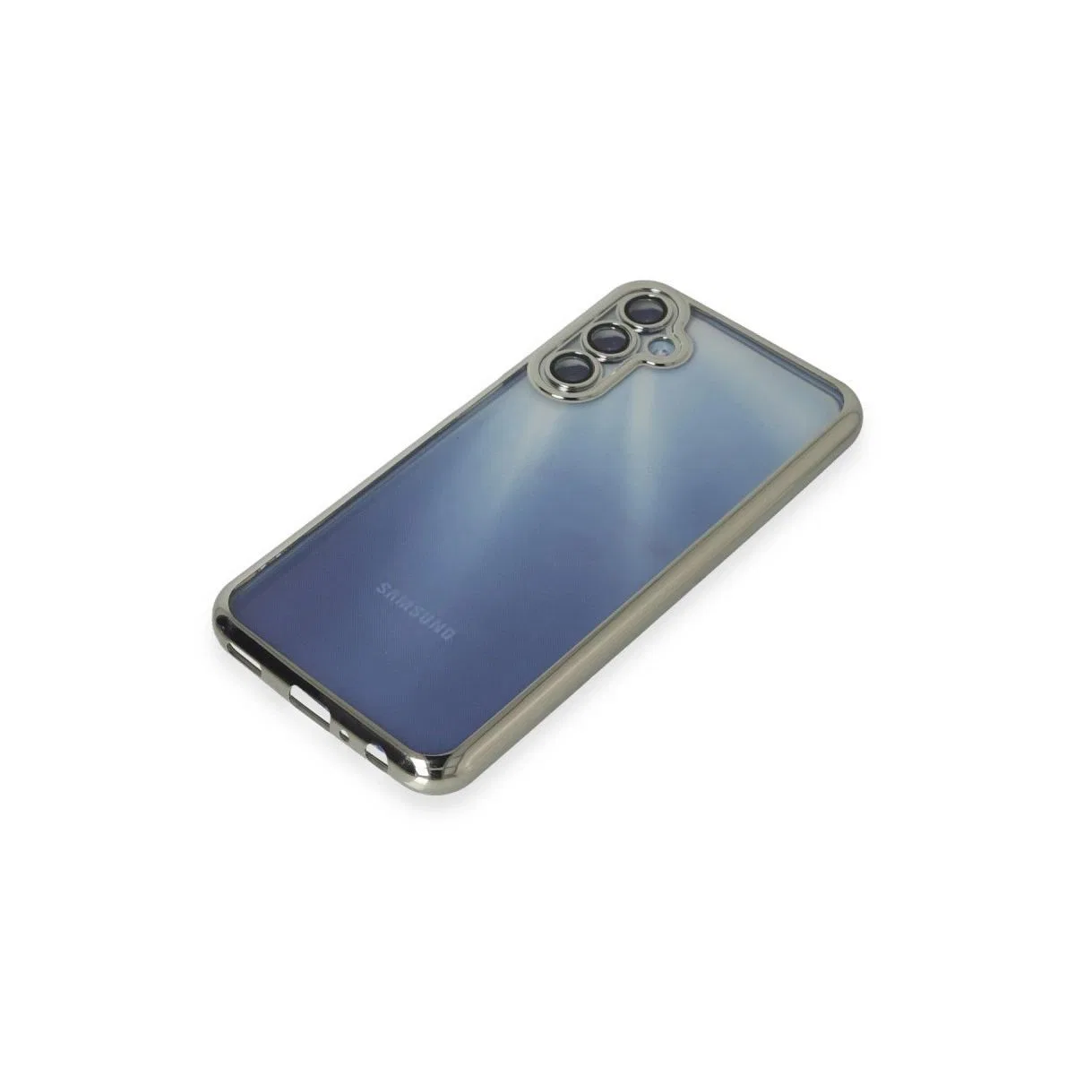 Samsung Galaxy A55 5g Kılıf Razer Lensli Silikon - Gümüş görsel 4