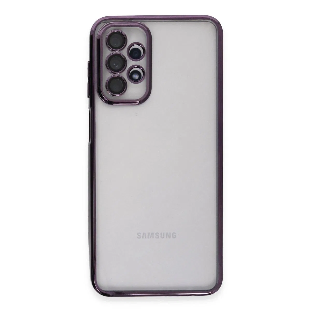 Samsung Galaxy A23 4g Kılıf Razer Lensli Silikon - Mor görsel 2