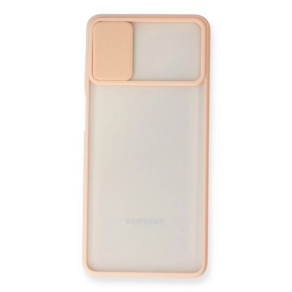 Samsung Galaxy M51 Kılıf Palm Buzlu Kamera Sürgülü Silikon - Pembe görsel 2