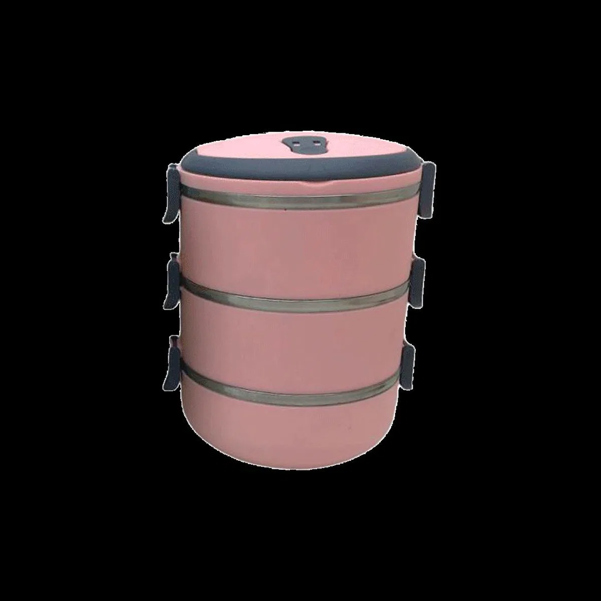 3'lü 1. 8L Sefer Tası Saklama Kabı - Açık Pembe görsel 2
