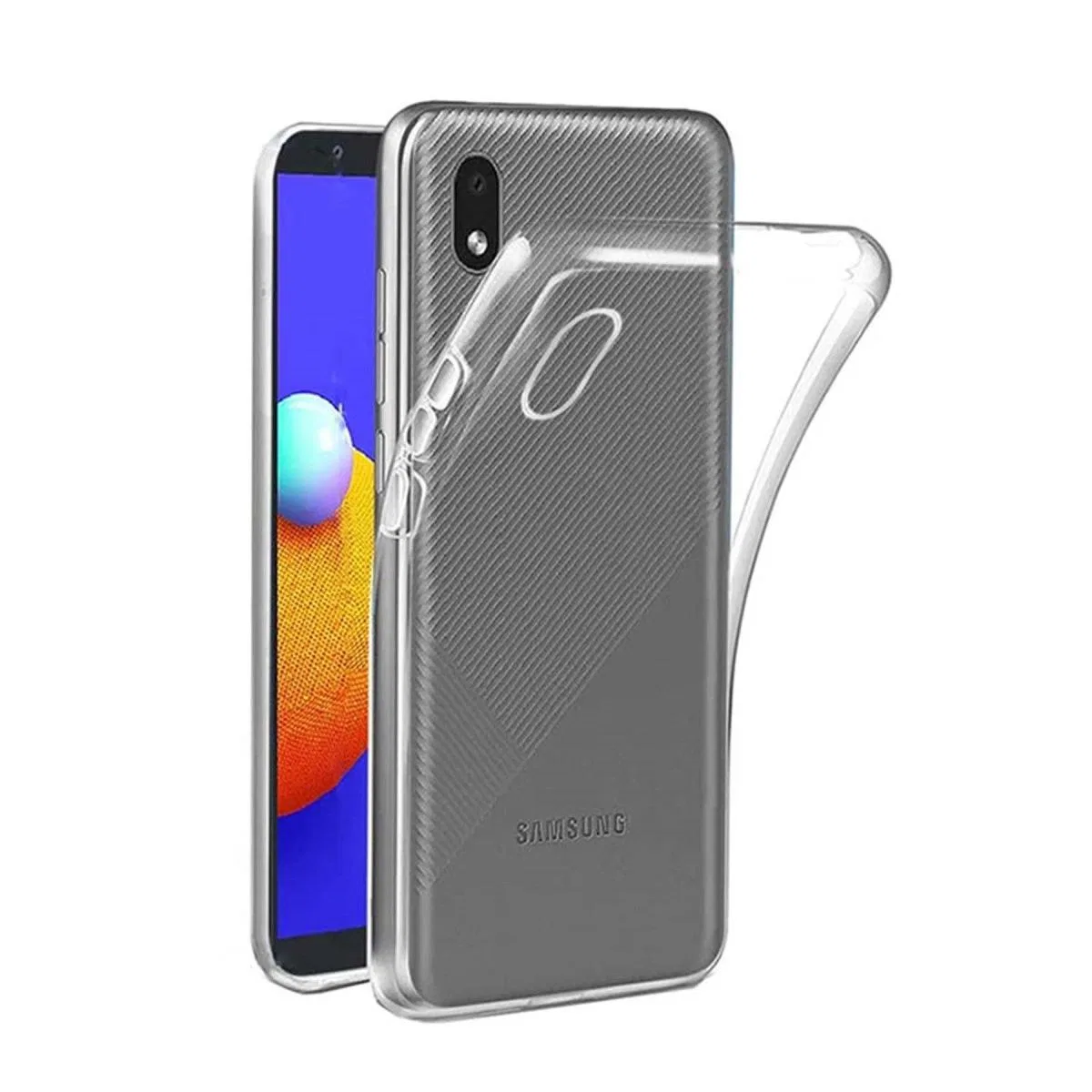 Samsung Galaxy A01 Core Kılıf Lüx Şeffaf Silikon görsel 3