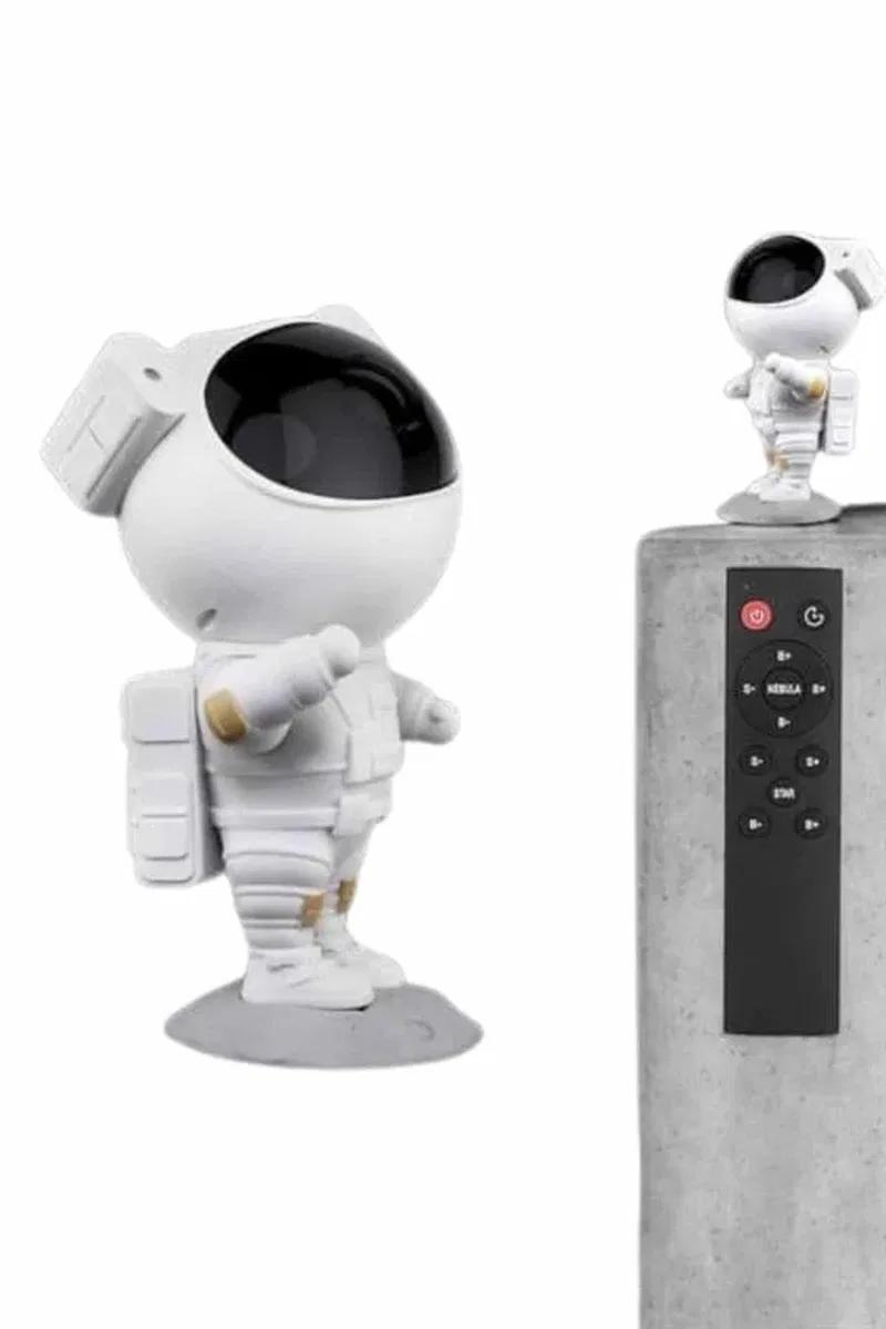Gece Lambası Astronot Bluetooth Hoparlörlü Galaksi Işık Projektörü görsel 4