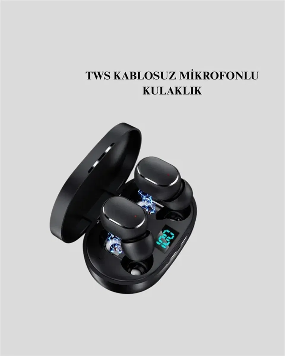 Kablosuz Kulak İçi Bluetooth Kulaklık Stereo Dokunmatik Kontrollü Kulaklık görsel 3