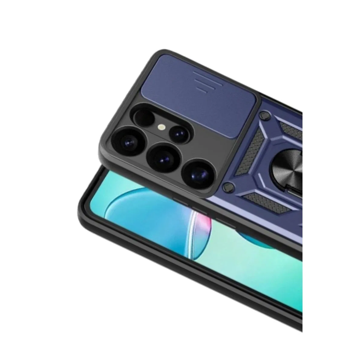 Samsung Galaxy S26 Ultra Pars Lens Yüzüklü Silikon - Lacivert görsel 2
