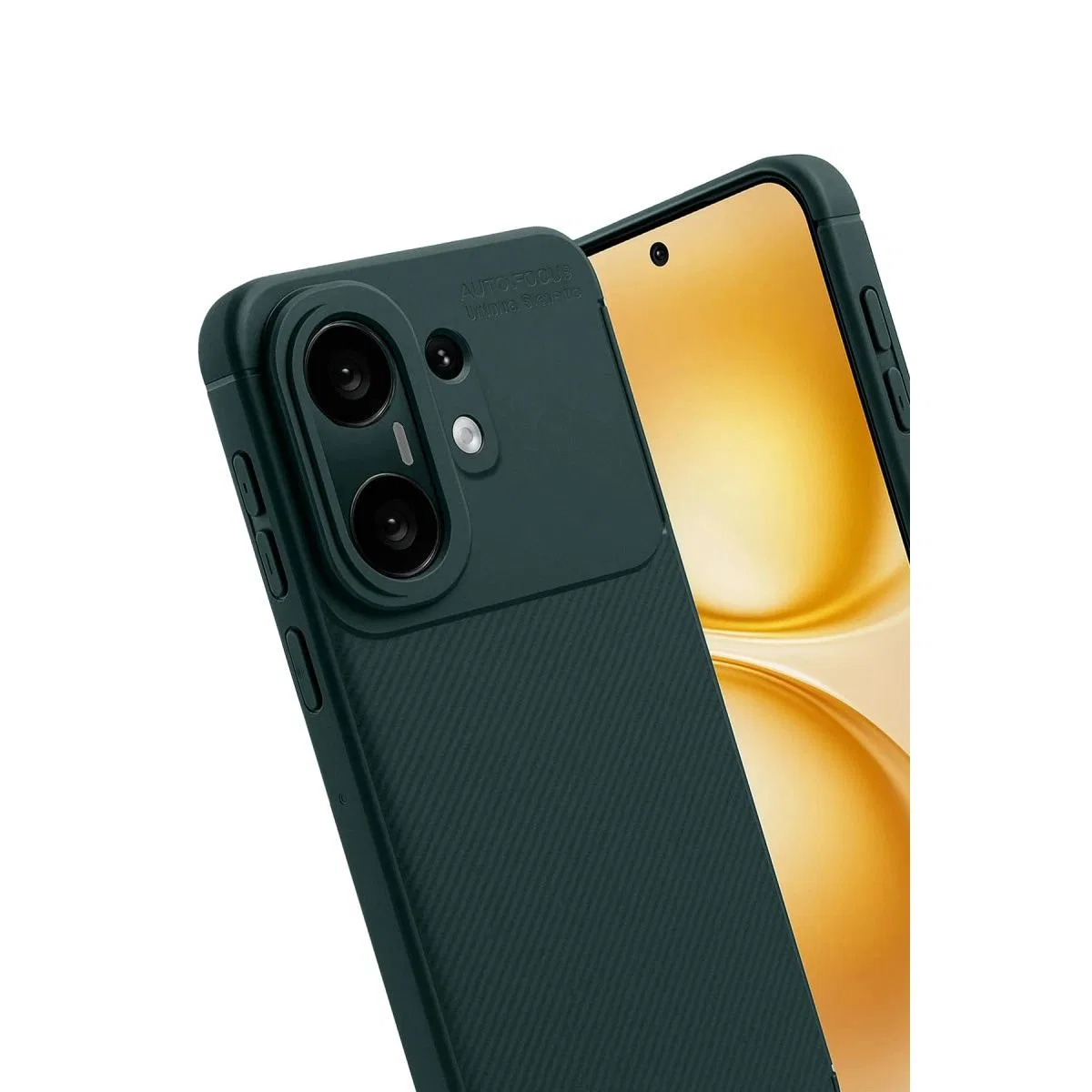 Vivo X200 Fe Auto Focus Karbon Kapak - Koyu Yeşil görsel 2