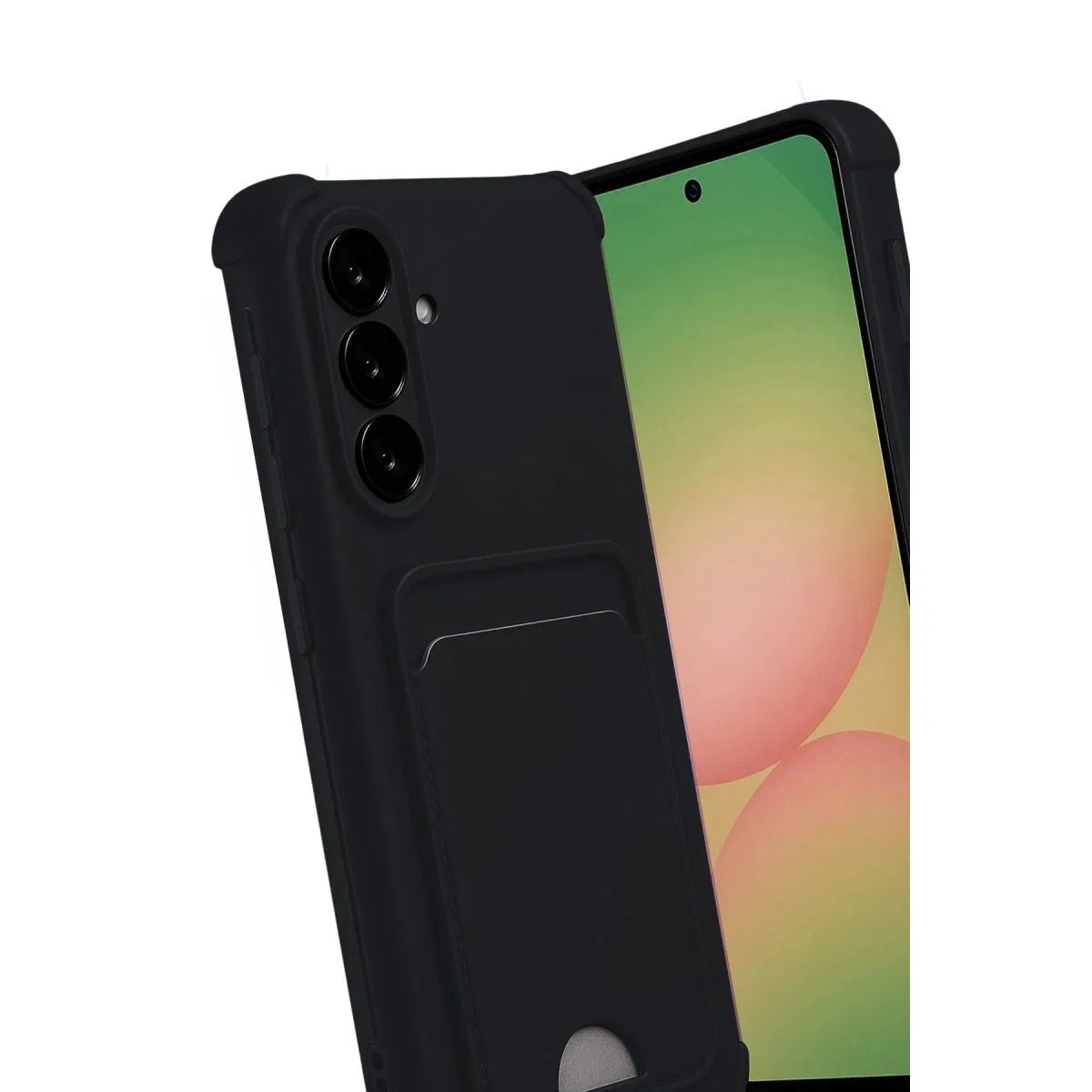 Samsung Galaxy A56 Kılıf Kelvin Kartvizitli Silikon - Siyah görsel 3