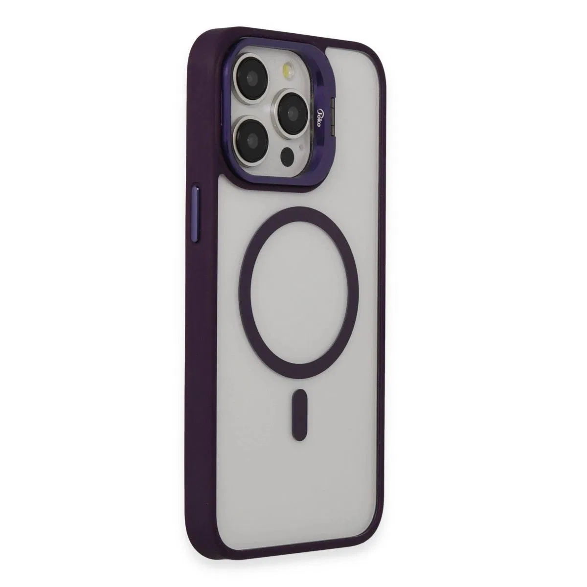 Joko Apple İphone 14 Pro Kılıf Roblox Lens Magsafe Standlı Kapak - Derin Mor görsel 2