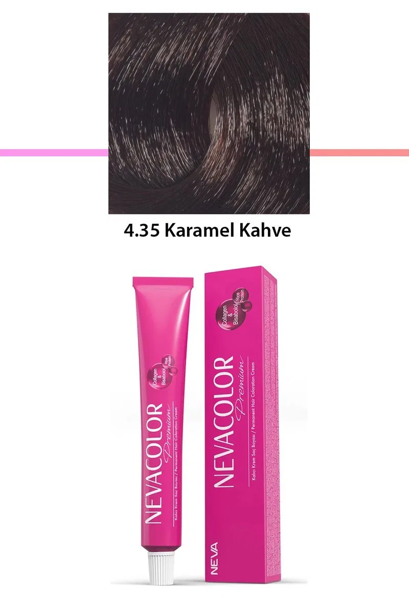 Premium 4. 35 Karamel Kahve - Kalıcı Krem Saç Boyası 50 g Tüp