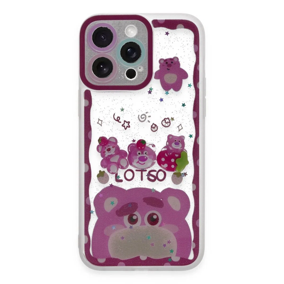 Apple İphone 14 Pro Max Kılıf Sweet Desenli Silikon Kapak - Pembe