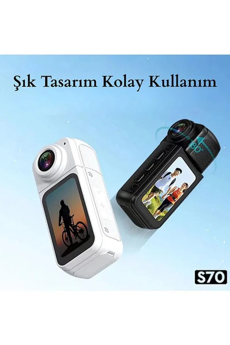 S70 Mıknatıslı Yaka Kamerası Hd Kalite, 30 Fps, Kolay Bağlantı, Boyun Askısı 2. 7k Siyah görsel 4