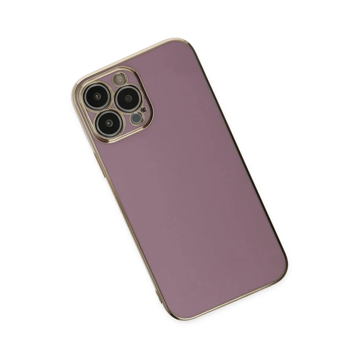 Apple İphone 15 Pro Max Kılıf Volet Silikon - Mor görsel 2