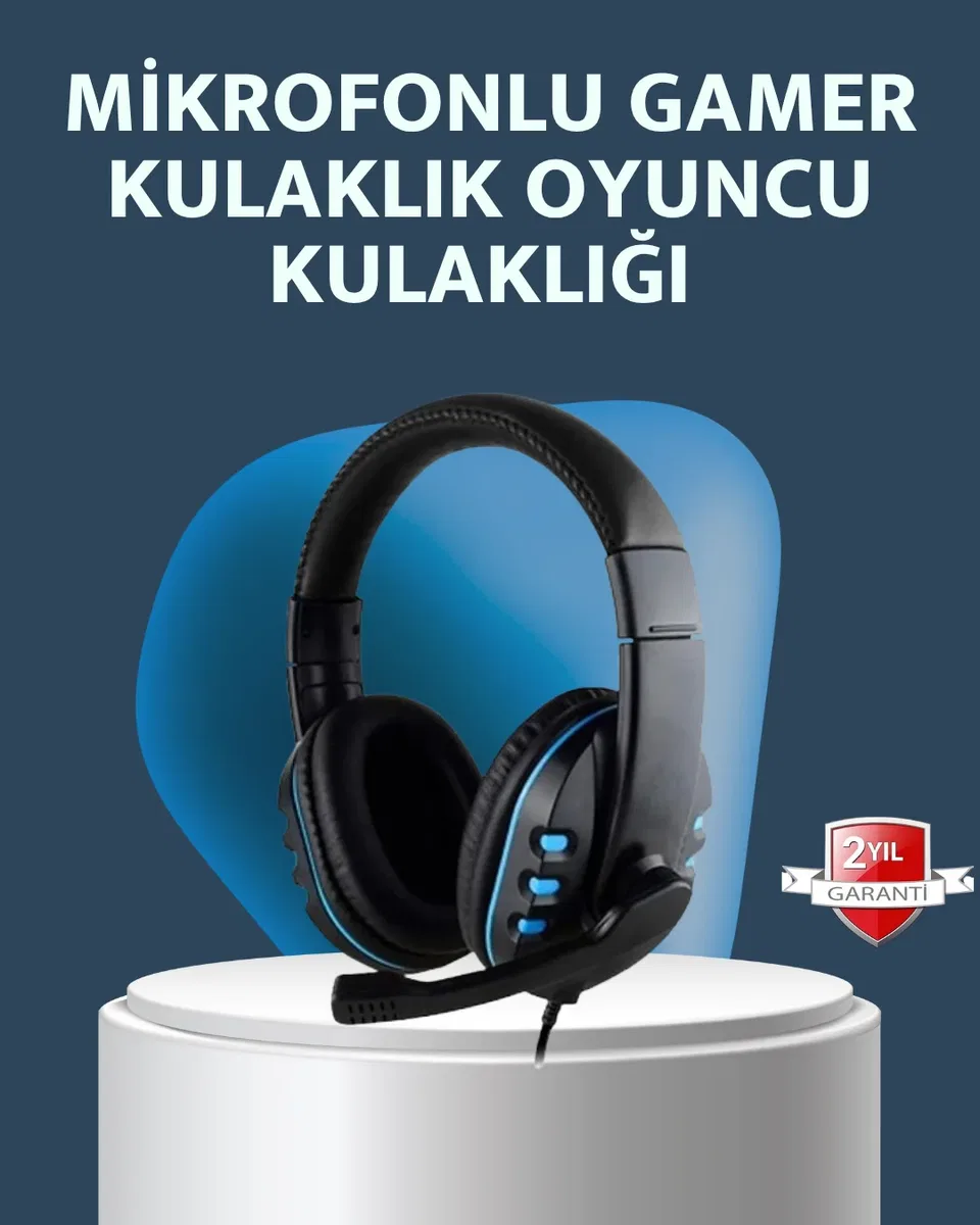 Stereo Mikrofonlu Kablolu Oyun Kulaklığı – Konforlu ve Net Ses İletimi