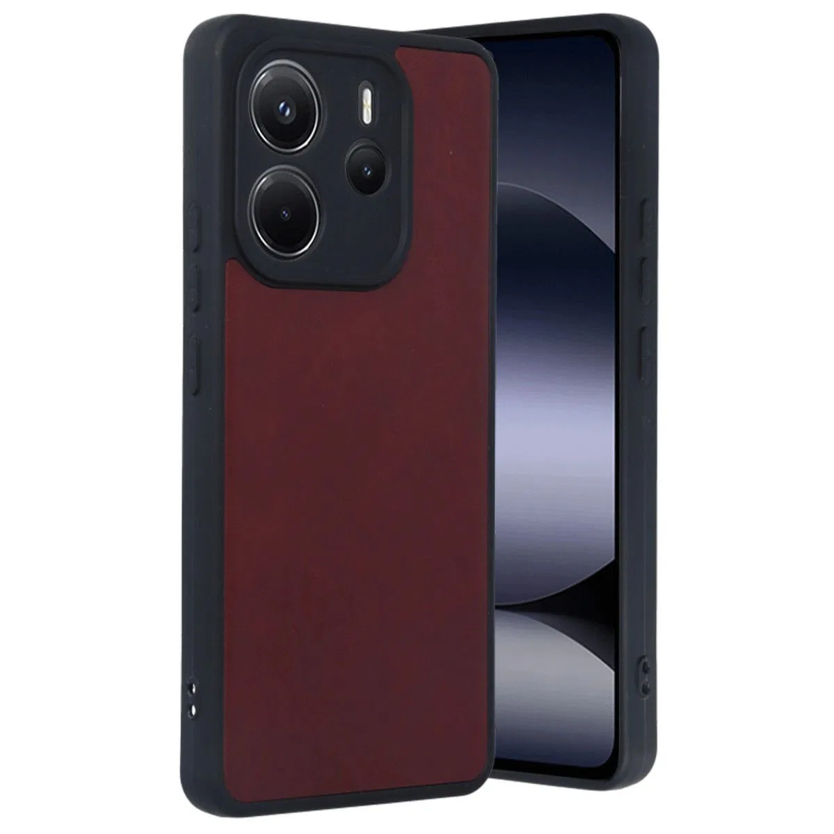 Xiaomi Redmi Note 14 4g Kılıf Aras Deri Kapak - Bordo