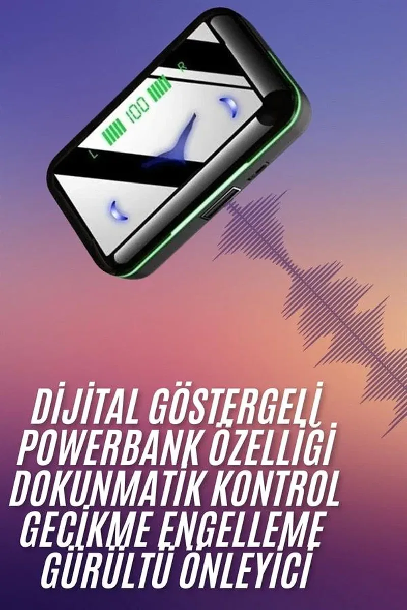 Extra Bass Kablosuz Kulaklık Işıklı Bluetooth Kulaklık Powerbank Özellikli görsel 2