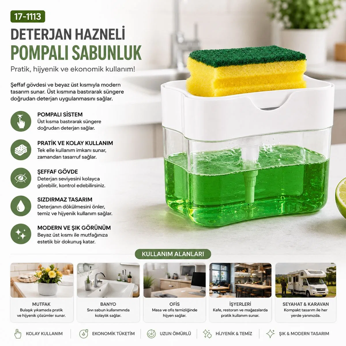 Pompalı Süngermatik Deterjan Hazneli görsel 3